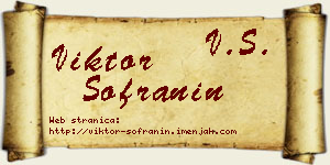Viktor Sofranin vizit kartica